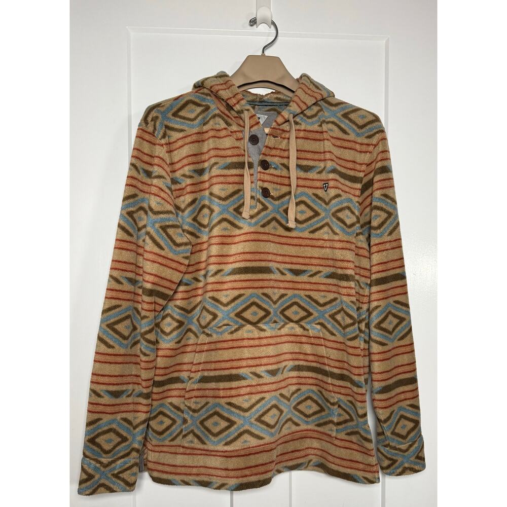 Vissla Hoodie Mens LARGE Multicolored Descanso Pullover Skate Travel Kangaroo